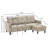 79.14" L Shaped Sofa with Storage Pockets and Reversable Storage Ottoman-1272389910