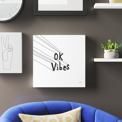 «Cool Sayings I BW» par Melissa Averinos, reproduction d'art textuel sur toile non encadrée