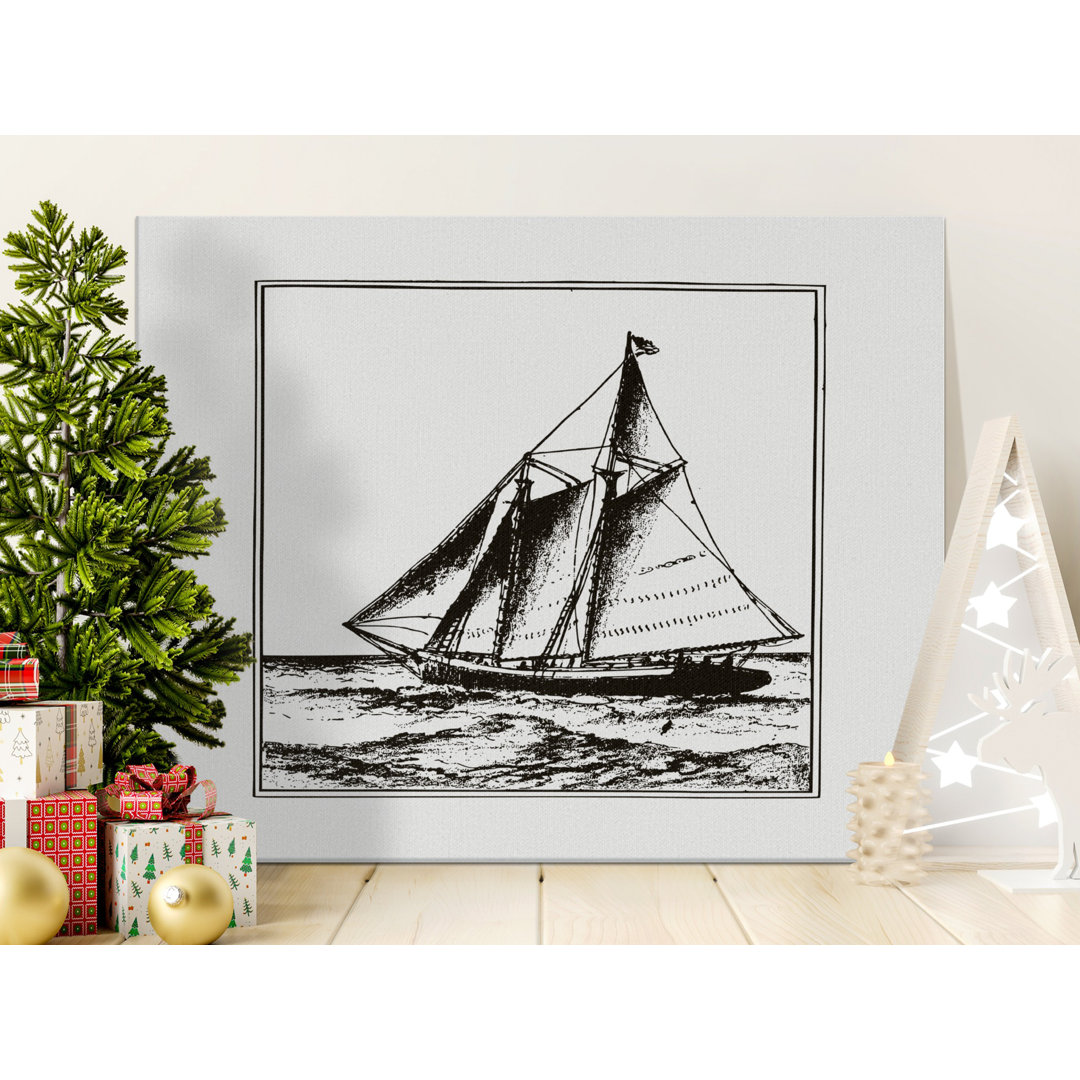 Vintage Sailing Ship Ocean Wall Art