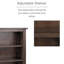 Revere 90cm, 3 shelf low wide Bookcase