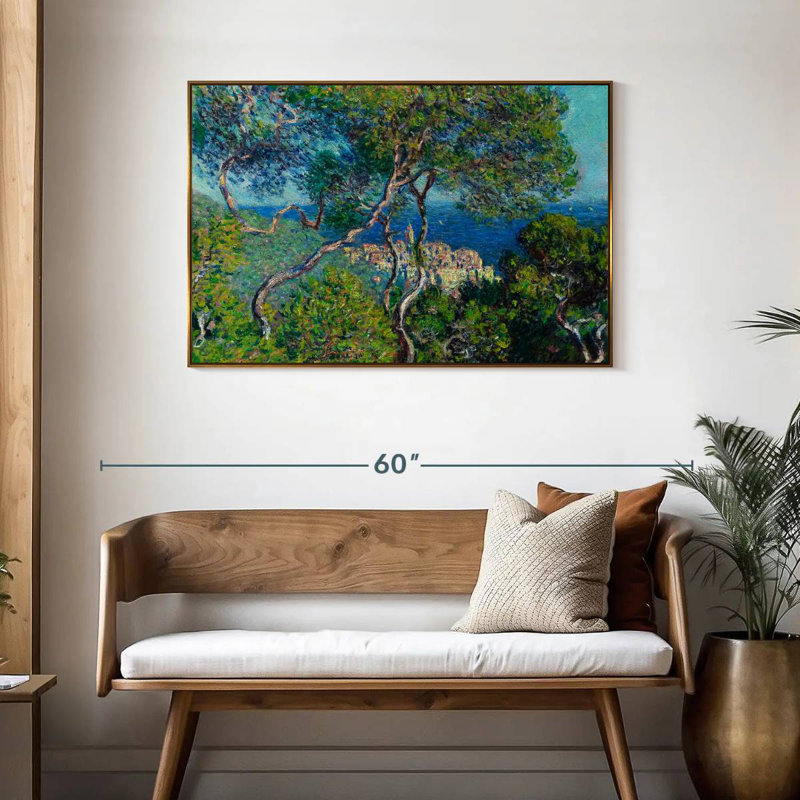 Bordviera 1884, 43 po x 29 po, Cadre flottant doré