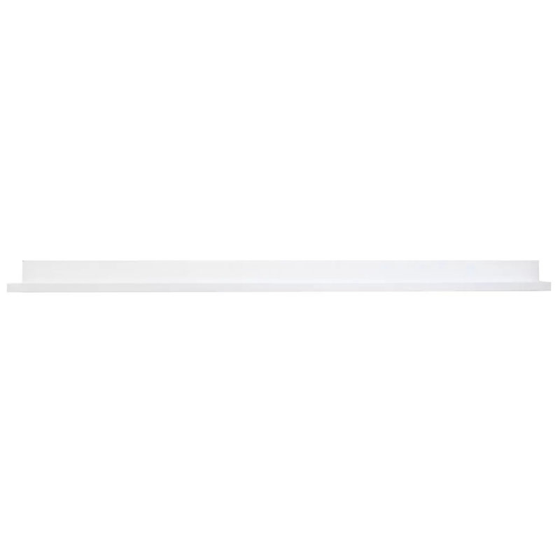 60" x 5" Picture Ledge Wall Shelf White - Modern Floating Photo Display, MDF Composite, Includes Mounting Hardware