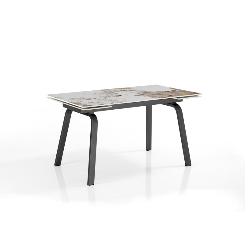 Dantay Extendable Metal Base Dining Table, Grey