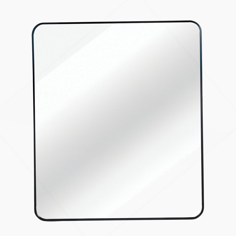 30 "X36" Rectangular Bathroom Wall Mirror, Black