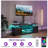 Kappenne Adjustable TV Stand for TVs up to 70" with 2 Storage Cabinets and RGB LED Lights-1127000237-1095801426