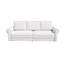 Canapé Chesterfield, canapé-lit gigogne de 93,7 po, canapé-lit convertible en velours 3 en 1 avec garniture cloutée et accoudoirs roulés, canapé-lit multifonctionnel pour le salon, la chambre à coucher, beige / blanc