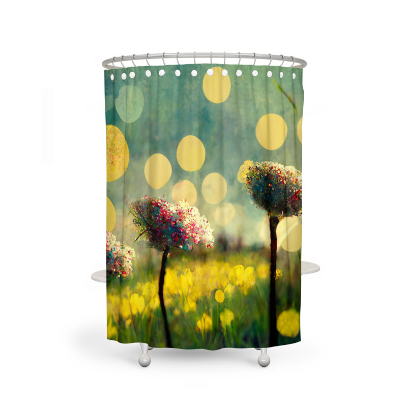 Floral Shower Curtain, 93'' H x 70'' W