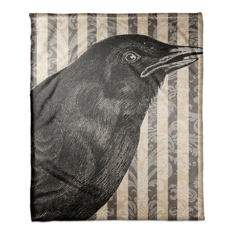 Jeté polaire crow, l 60 po x L 80 po