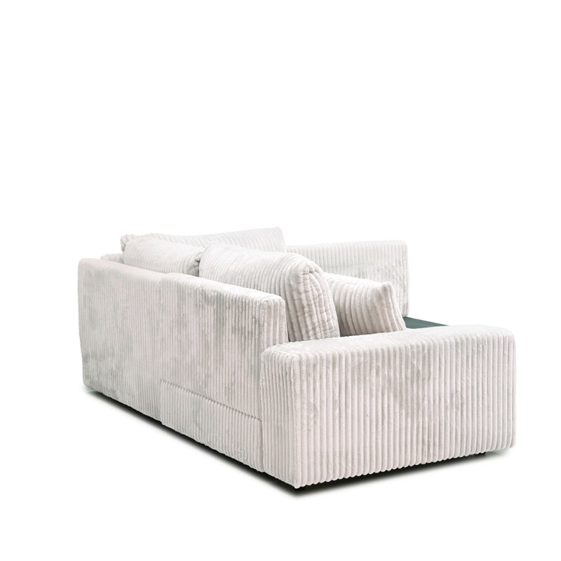 Canapé modulaire en L 4 po Pixel, Beige