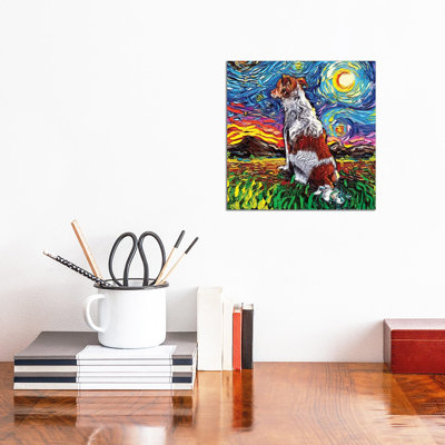 Kooikerhondje Night by Aja Trier - Wrapped Canvas Print