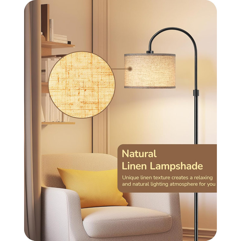 Dimmable Floor Lamp With Remote Control Modern Arc Standing Lamp