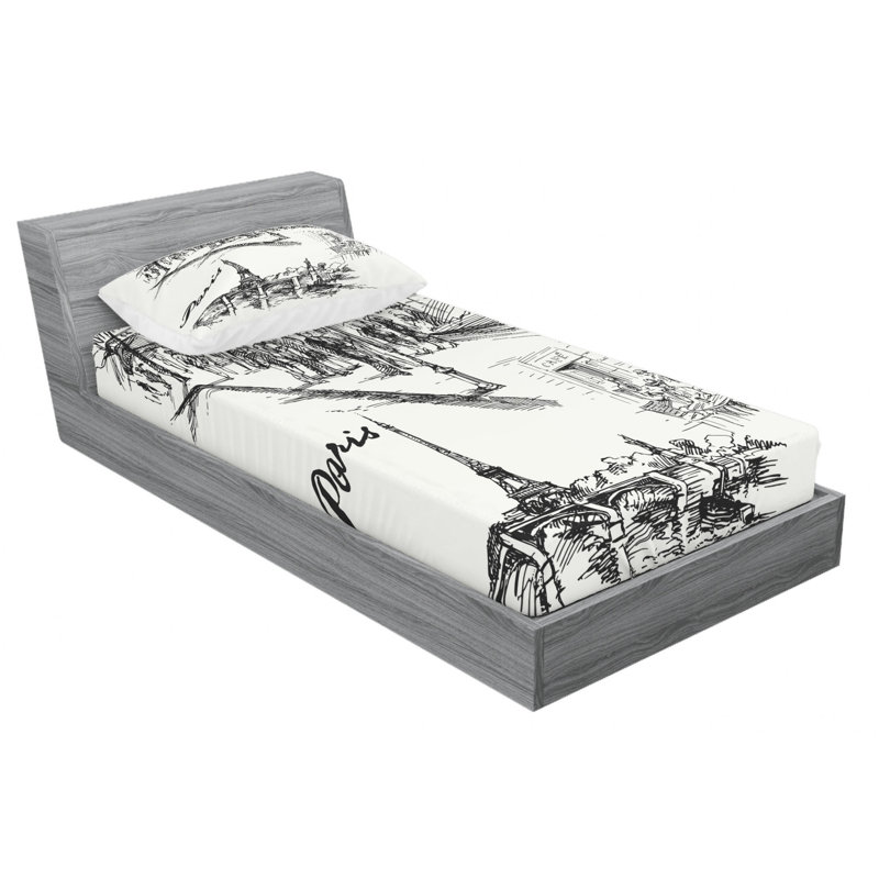 Microfiber Sheet Set, Twin Sheet Set with Fitted Sheet