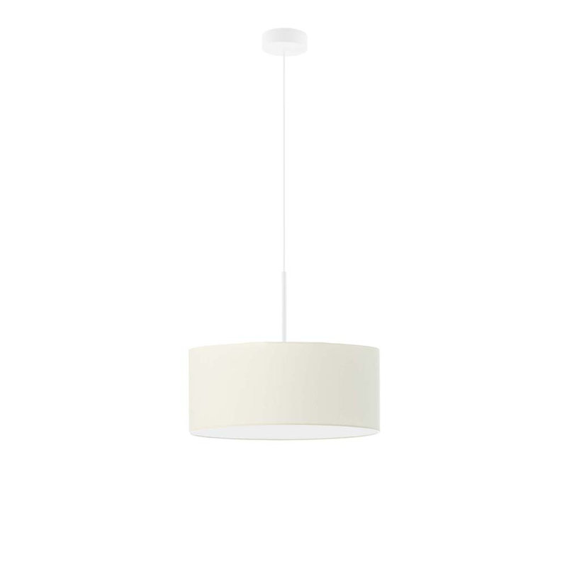 Aubryn 3 - Light Drum Pendant, 120cm H x 40cm W x 40cm D, White, Ecru