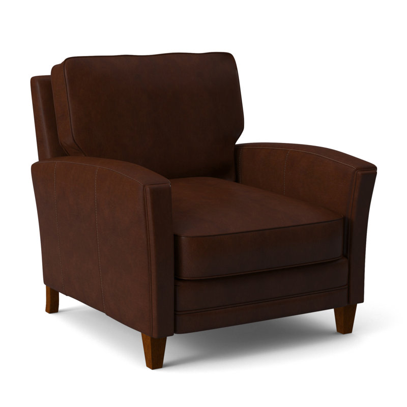 Zion Armchair, New Classiques, Aline Light Gray Stonewash Genuine Leather