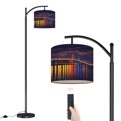 Lampe sur pied à arc avec abat-jour réglable Puente Rafael Urdaneta