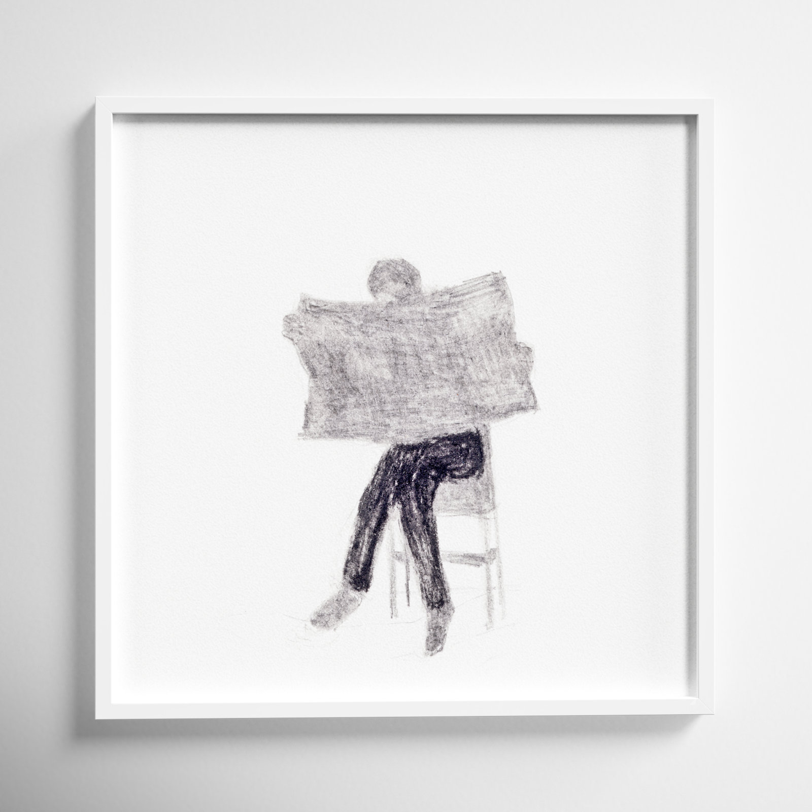 I Read the News Today Painting, 24" H x 24" W, White