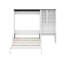 Lit escamotable double avec canapé, bureau et armoire de rangement-145597504