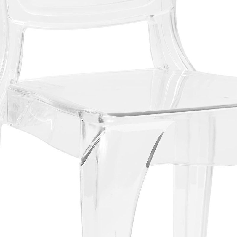 Draveil Patio Dining Side Chair, White