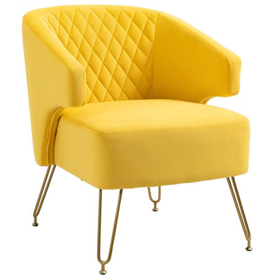 Fauteuil en velours l 26 po Hoise