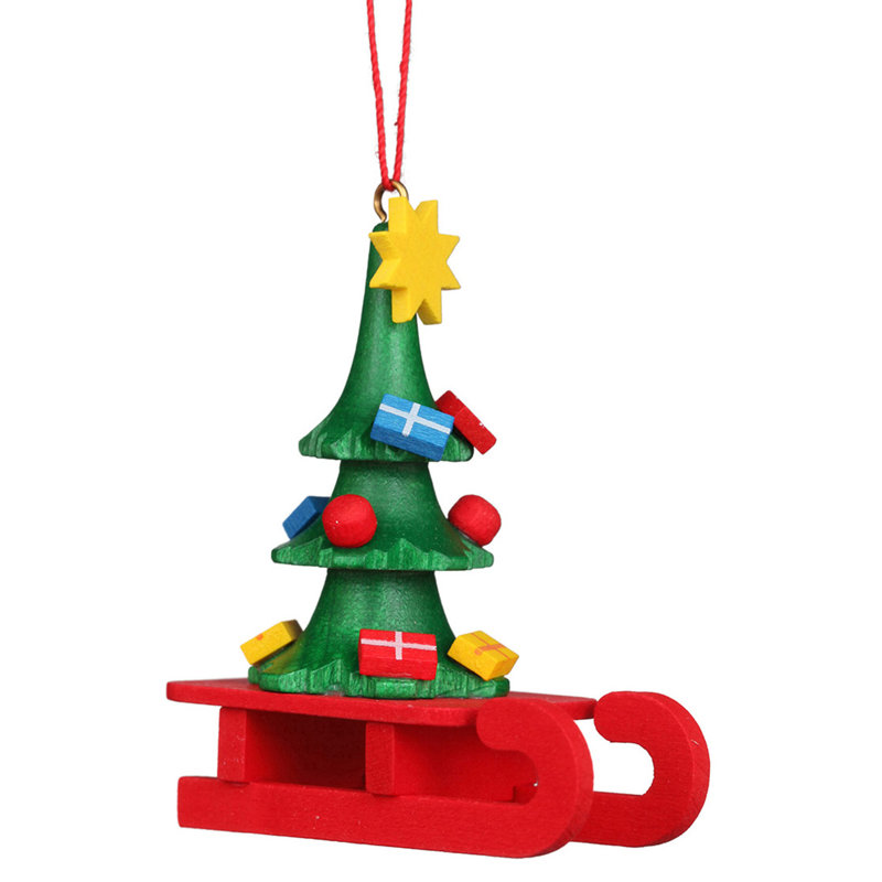 Ornement suspendu arbre de Noël sur traîneau