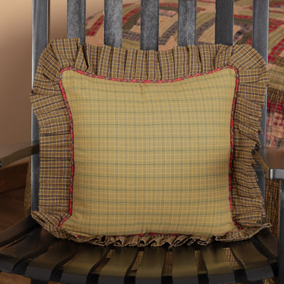 Tea Cabin Plaid Cotton Reversible Throw Pillow