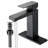 Bathroom Faucet 1 Hole, Stainless Steel, Matte Black Finish, With And Drain Assembly Contemporary Faucet, Black, Convenient Temperature Control-121639028