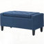 Banc de rangement avec repose-pieds, banc d'entrée rembourré avec siège, avec plateau relevable et pieds en bois d'hévéa-1585718184