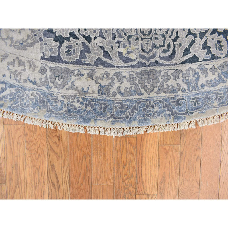 Tapis gris en soie noué à la main 11 pi 10 po x 11 pi 10 po 32FE5F7ED3D3462FB6C18E4C8244F4A0