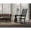 Classic Black Compact 15.5"x15" Outdoor Rocking Chair with Weatherproof Durability-2127049160