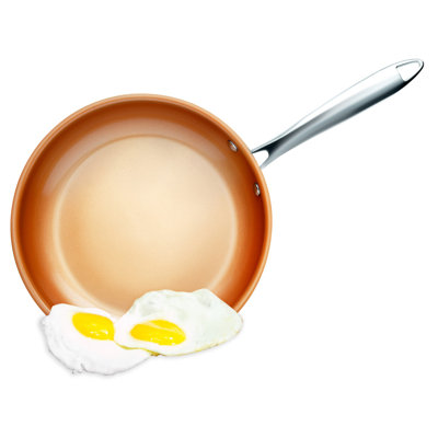 Gotham Steel Stainless Steel Nonstick Fry Pan with Stay Cool Handle, Oven & Dishwasher Safe