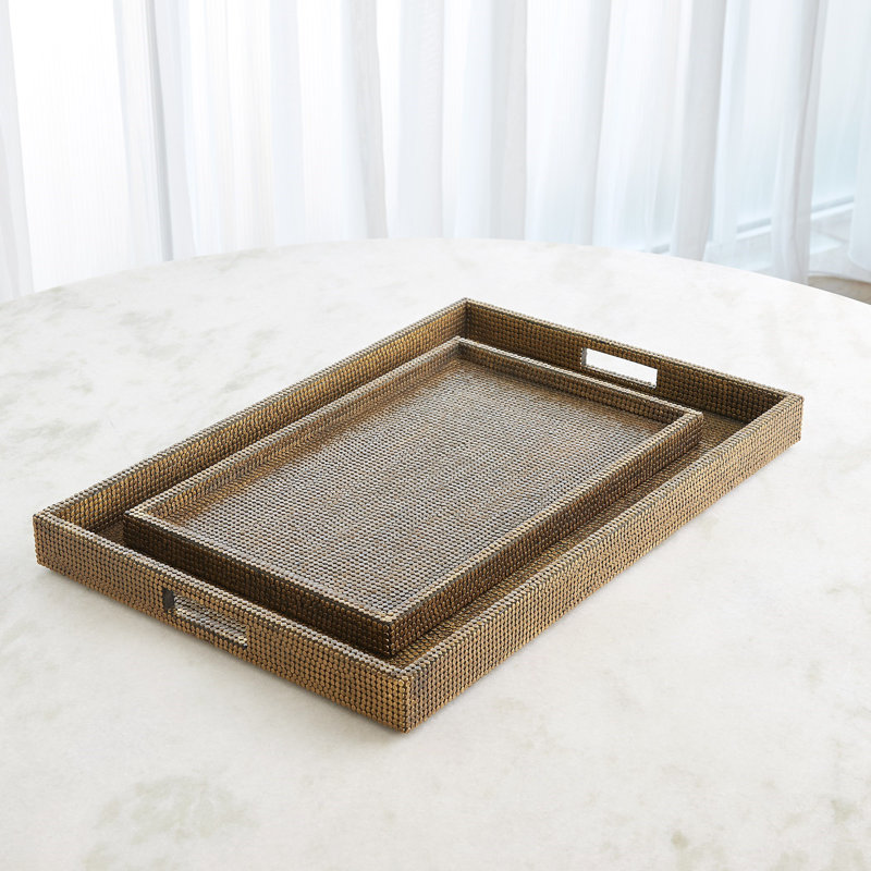 Decorative Tray, 1.25" H x 21" W x 13" D