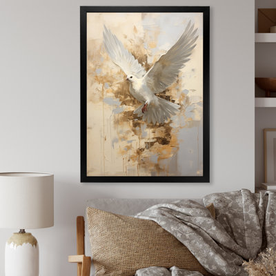 " Minimalism Beige And Gold Dove "