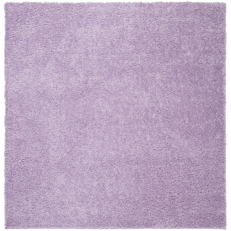 Jiang Lilac Shag Area Rug, Square 5'3"