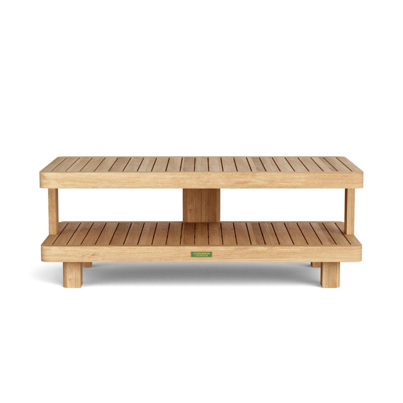 Granada Natural Teak Two-Tier Outdoor Coffee Table