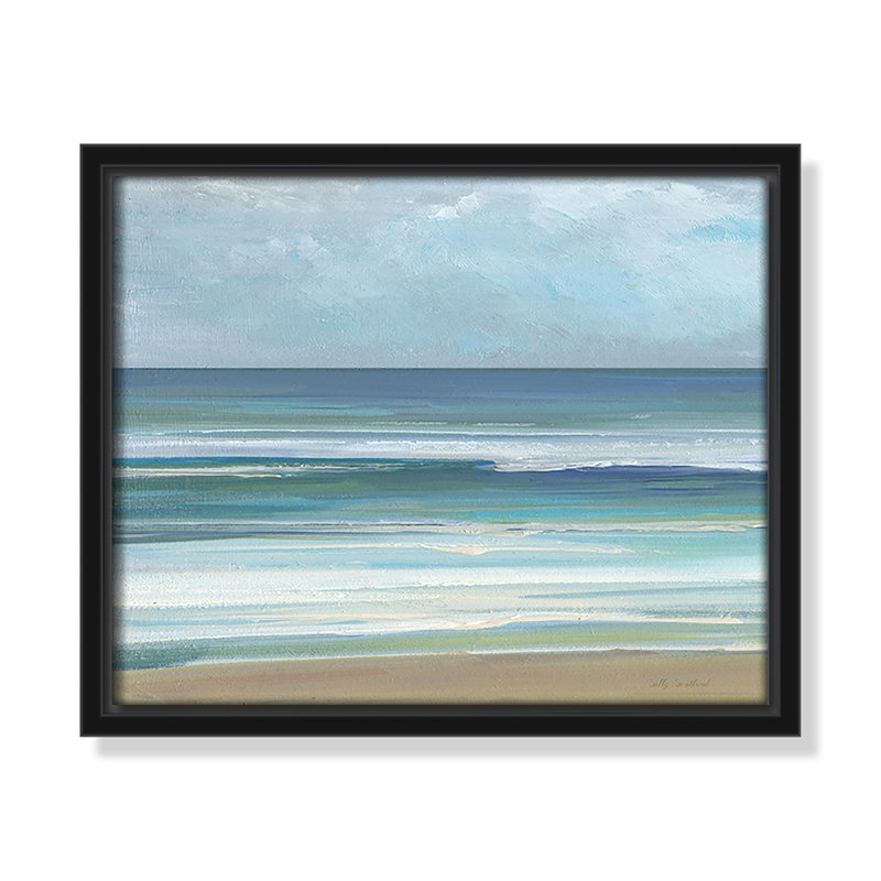 «Gentle Waves I» par Sally Swatland, Noir, H 9,5 po x l 11,5 po