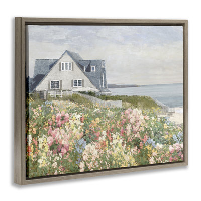 Coastal Cottage Meadow Floating Frame, design by Amber Sterling