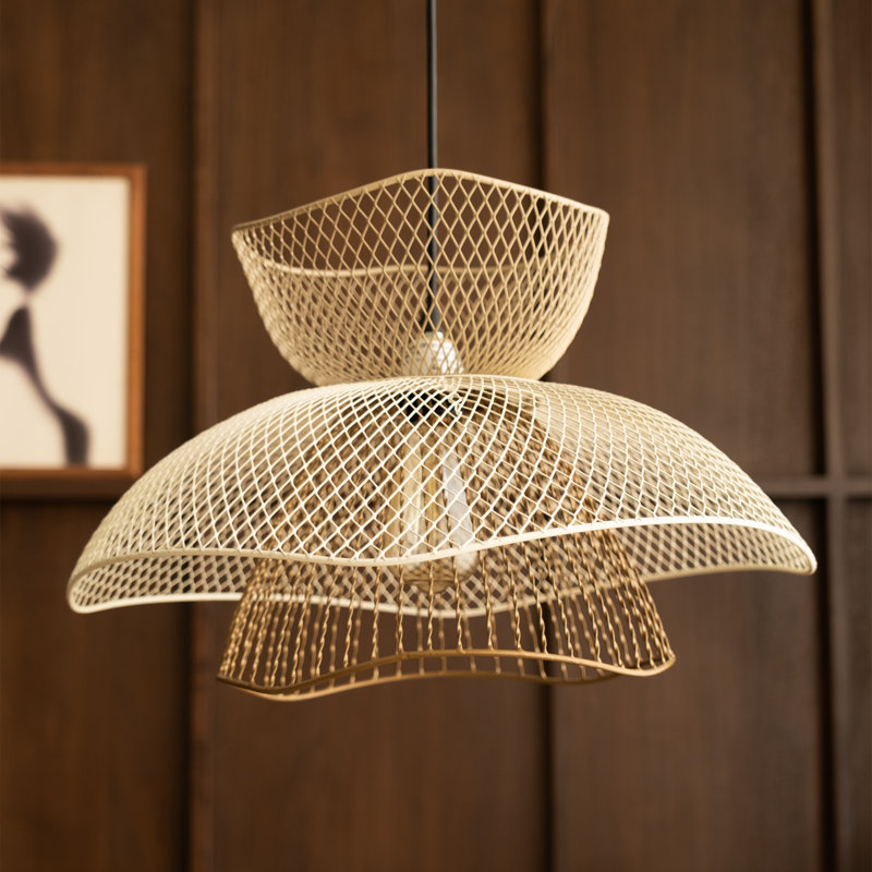 Luminaire suspendu en métal déployé Mallawa