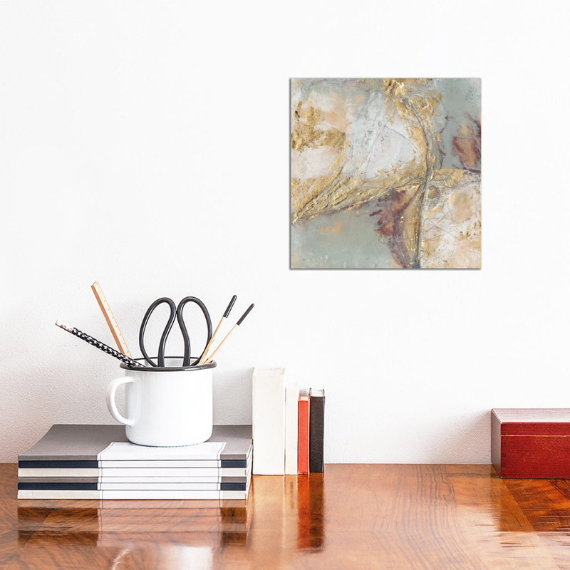 Gilded Circuit I by Jennifer Goldberger - Wrapped Canvas Painting, 30.48 cm H x 30.48 cm W