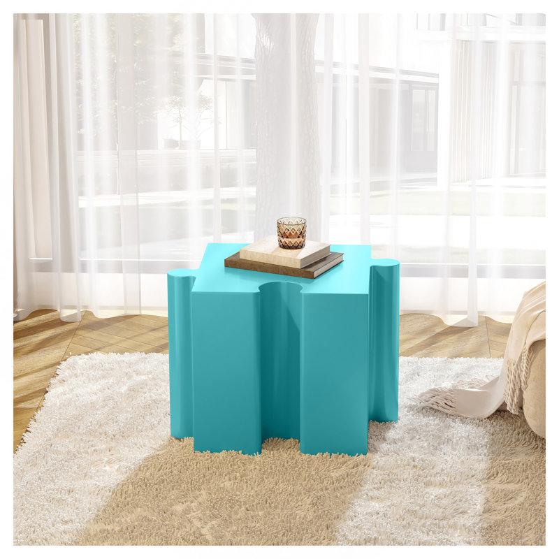 Table d'appoint casse-tête, table modulaire à bord concave MGO, Bleu pâle
