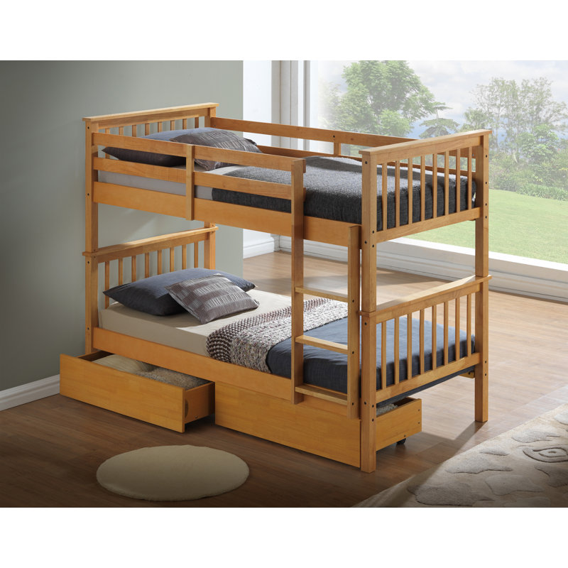 Fincham Bed with Drawers, Beech