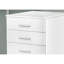 Classeur, mobile à roulettes, tiroirs de rangement, support pour imprimante, bureau, bureau, stratifié blanc, contemporain, moderne