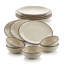 Service de table en porcelaine Artisan Speckle Cannelle (service de 12 pièces pour 4 personnes)