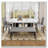 Modern Tufted Linen Dining Bench-603982926