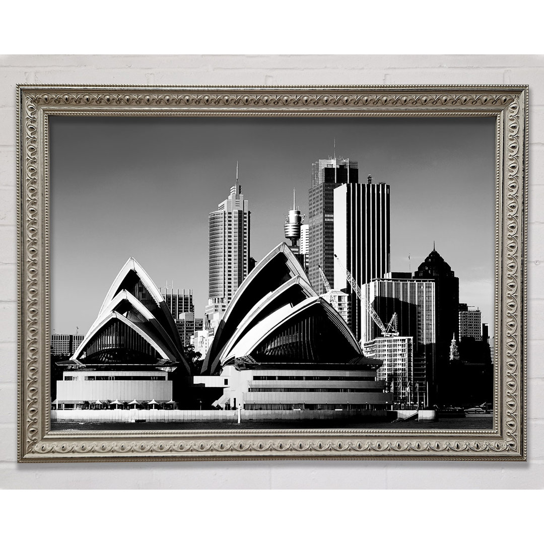 Sydney Opera House B N W - Einzelne Bilderrahmen Kunstdrucke