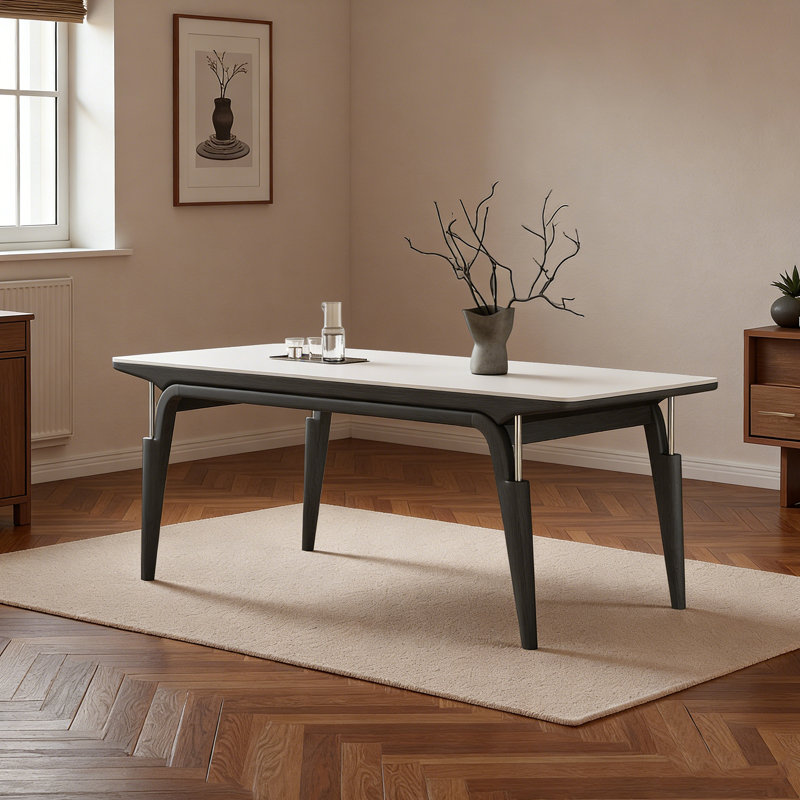 Table de salle à manger élégante, H 29,52 po x L 78,74 po x l 35,43 po