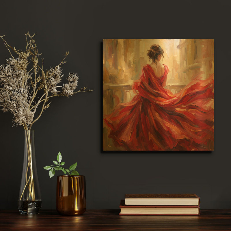 " Scarlet Rhapsody " Print, 12 po x 12 po