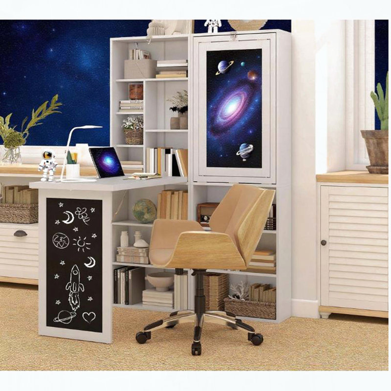 Bureau convertible pliable avec tableau noir