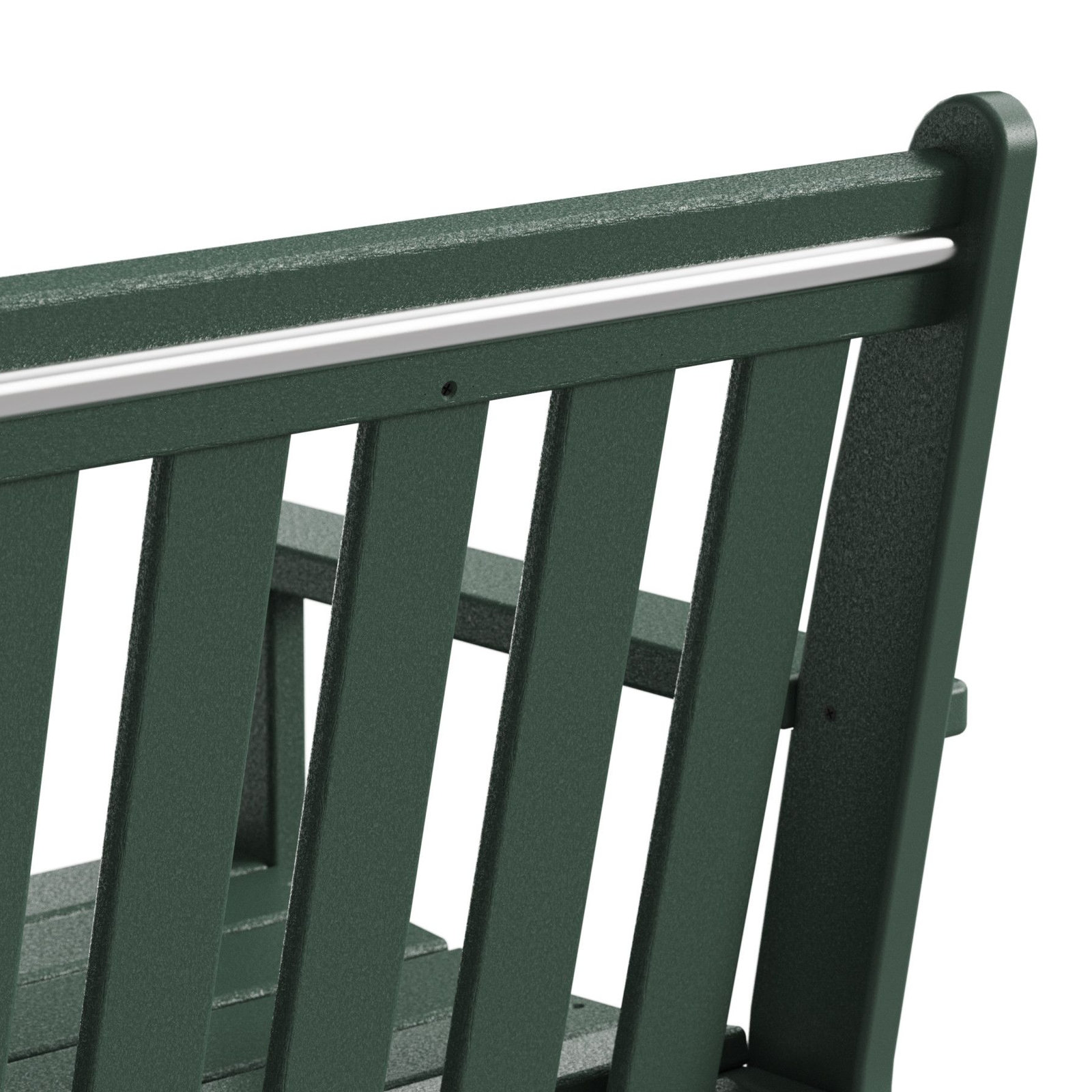 POLYWOOD® Vineyard 60" Garden Bench, 35.25" H x 60" W x 24" D, Green