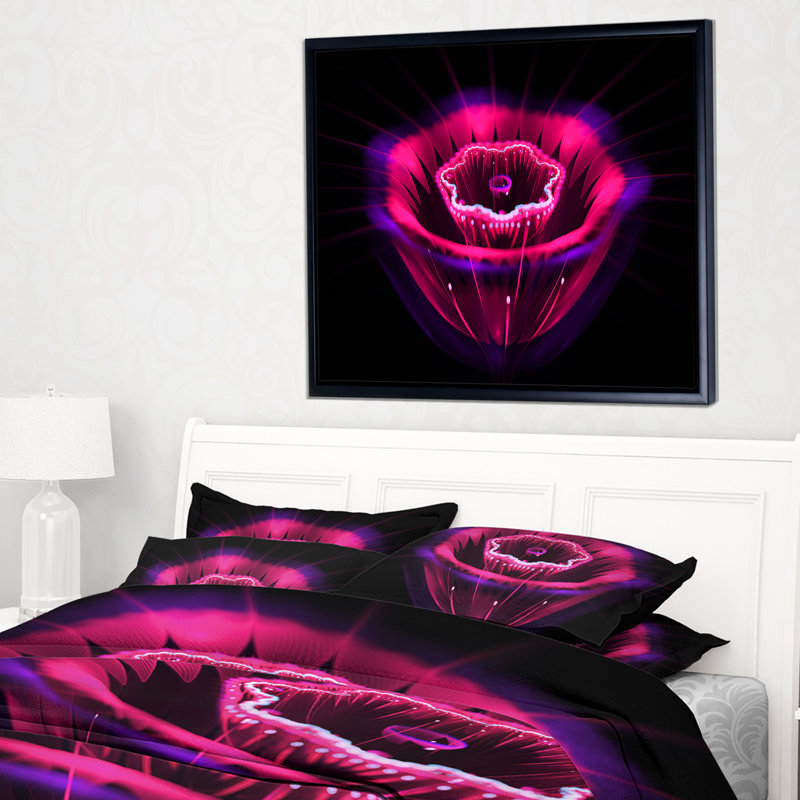 «Abstract Magenta Fractal Flower», reproduction d'impression sur toile tendue, H 12 po x l 20 po x P 1 po