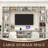 Entertainment Center/TV Stand For Tvs Up To 80" With Charging Station, Sliding Barn Door Cabinets, And Bookcase-2082514169